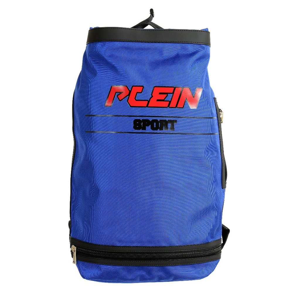 Plein Sport Unisex Blue Logo Print Large Backpack Bag